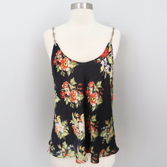 PACO RABANNE Chain trim Floral print tank top F 38 US 6 - Picture 3 of 10